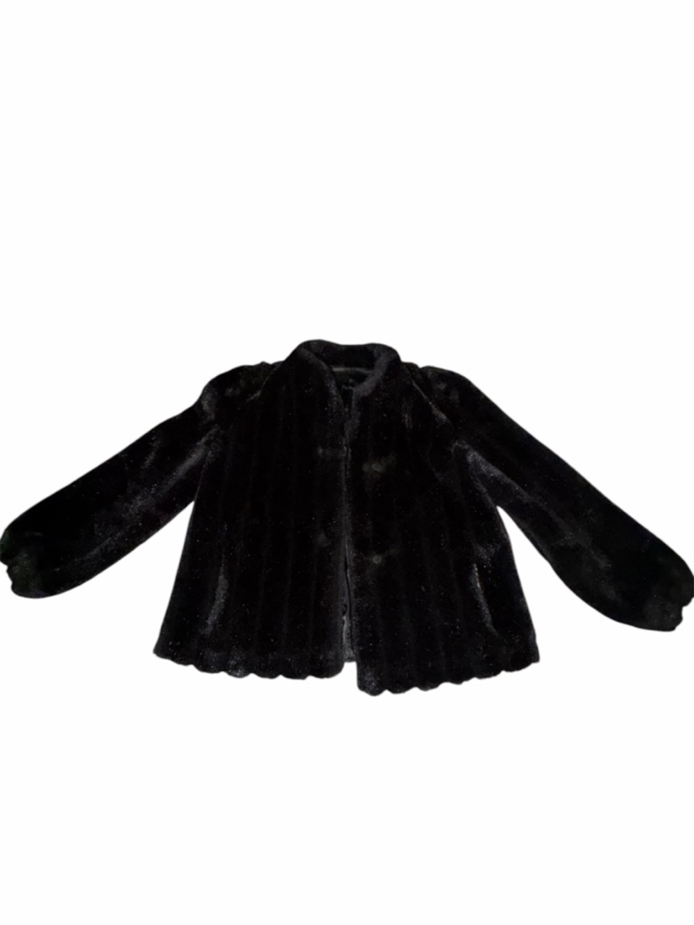 Black Faux Fur Coat - Elegant Short Jacket